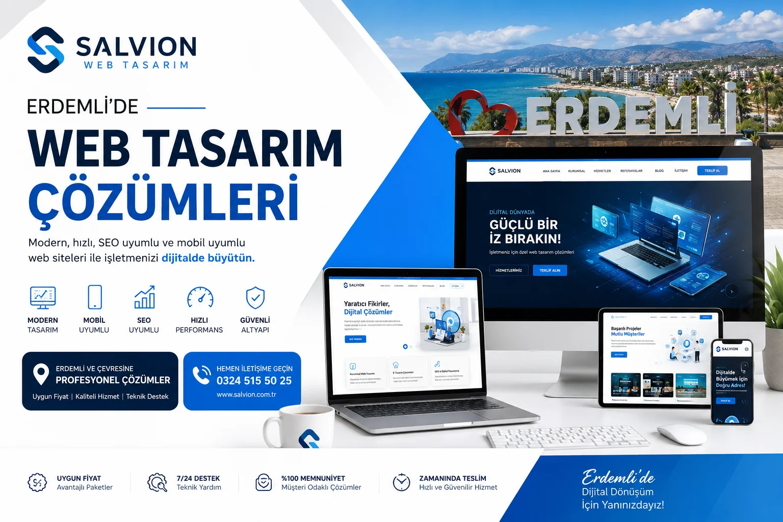 Erdemli Uygun Fiyatlı Profesyonel Web Sitesi Çözümleri 2026